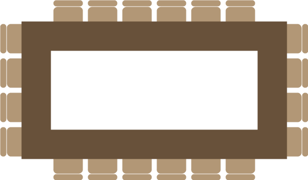 Diplomatic style conference layout