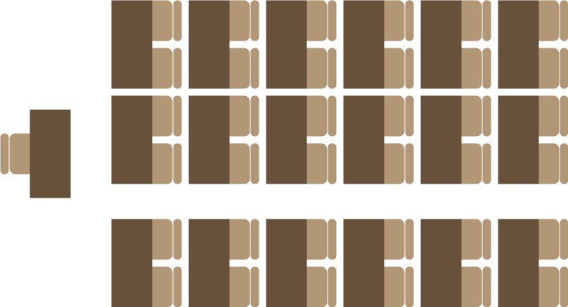 Seminar style conference layout