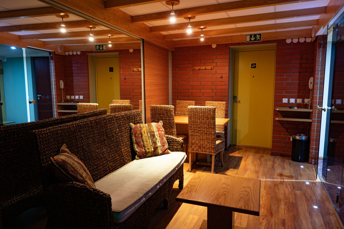 Private sauna at T&auml;hetorni Hotell